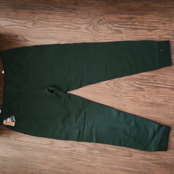 NWT ROOTS Women's Original VARSITY GREEN Slim Cuff Sweatpants/Joggers sz LARGE - Picture 2 of 5